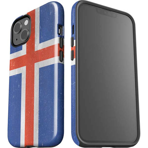 Iceland Flag Distressed iPhone 15 Plus Impact Case